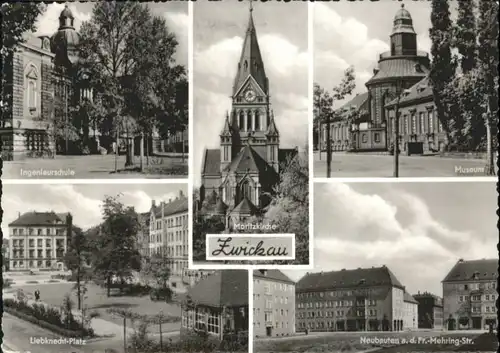 Zwickau Sachsen Zwickau Ingenieurschule Liebknechtplatz Moritzkirche Museum x / Zwickau /Zwickau LKR