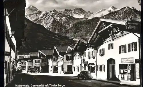 Mittenwald Bayern Mittenwald Obermarkt Tiroler Berge x / Mittenwald /Garmisch-Partenkirchen LKR