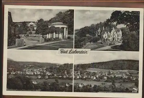 Bad Liebenstein Brunnentempel Kurhaus Hotel Panorama Kat. Bad Liebenstein