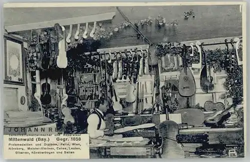 Mittenwald Bayern Mittenwald Johann Reiter ungelaufen ca. 1920 / Mittenwald /Garmisch-Partenkirchen LKR