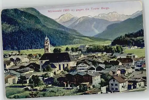 Mittenwald Bayern Mittenwald  ungelaufen ca. 1920 / Mittenwald /Garmisch-Partenkirchen LKR