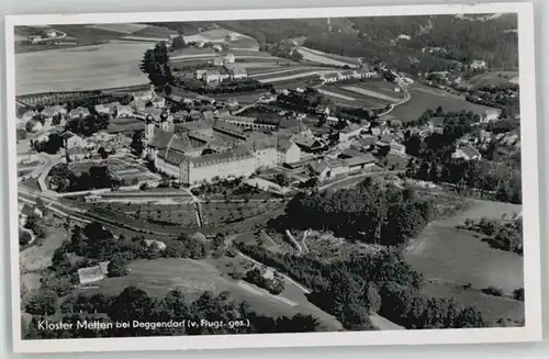 Deggendorf Donau Deggendorf Kloster Metten Fliegeraufnahme  ungelaufen ca. 1955 / Deggendorf /Deggendorf LKR