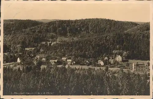 Neumuehle Elster Panorama Luftkurort Knottengrund Gasthof Weidmannsheil Kat. Neumuehle Elster