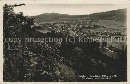 Gehlberg Panorama vom Hans Kehr Stein Kat. Gehlberg