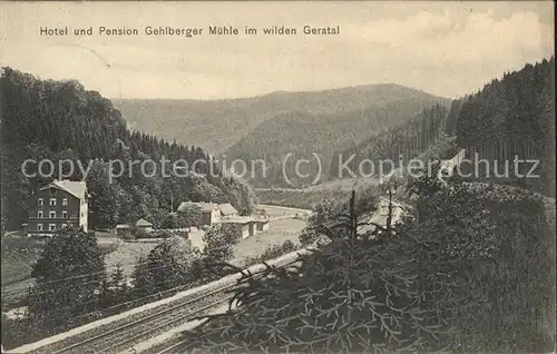 Gehlberg Hotel Pension Gehlberger Muehle im wilden Geratal Kat. Gehlberg