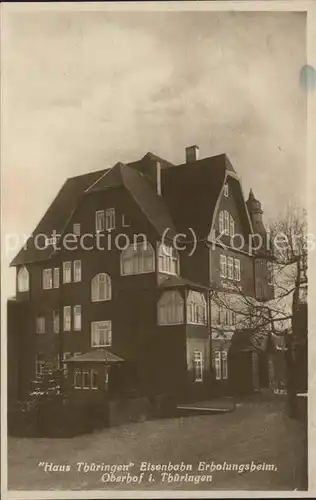 Oberhof Thueringen Haus Thueringen Eisenbahn Erholungsheim Kat. Oberhof Thueringen