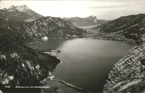 Attersee See Blick von Madlschneid Kat. Attersee