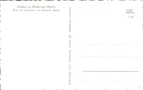 Lindau Bodensee Panorama Inselstadt See Berge Kat. Lindau (Bodensee)