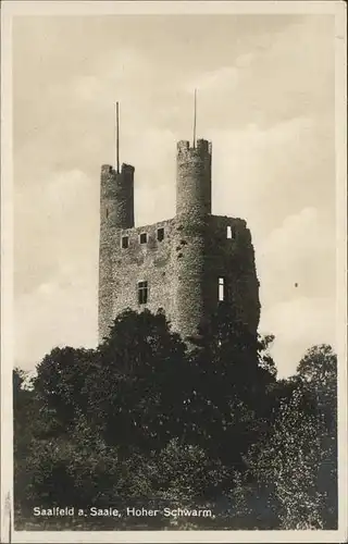 Saalfeld Saale Ruine Hoher Schwarm Kat. Saalfeld