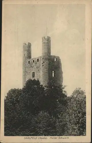 Saalfeld Saale Ruine Hoher Schwarm Kat. Saalfeld