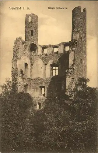 Saalfeld Saale Ruine Hoher Schwarm Kat. Saalfeld