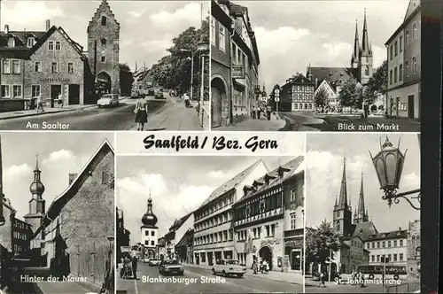 Saalfeld Saale Saaltor Markt Hinter der Mauer Blankenburger Strasse Johanniskirche Kat. Saalfeld