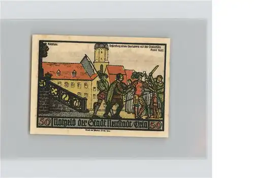 Neustadt Orla 50 Pfennig Schein Kat. Neustadt Orla