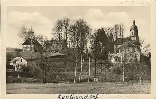 Renthendorf Brehm Gedaechtniddtaette mit Pfarrhaus Brehmhaus u.Pfarrscheune Kat. Renthendorf