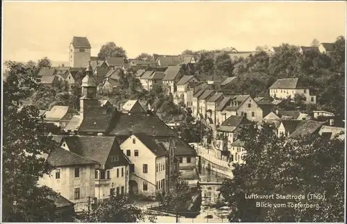 Stadtroda Blick vom Toepferberg Kat. Stadtroda