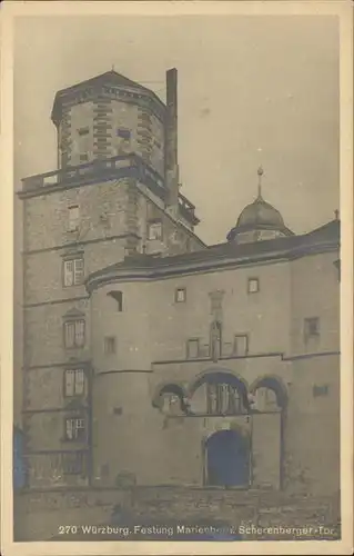 Wuerzburg Festung Marienberg Scherenberger Tor Kat. Wuerzburg