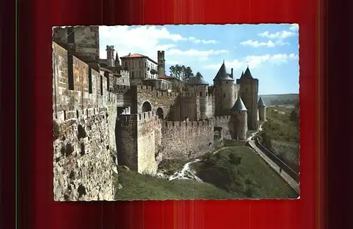 Carcassonne La Cite Montee Porte d Aude Cathedrale St. Nazaire Kat. Carcassonne