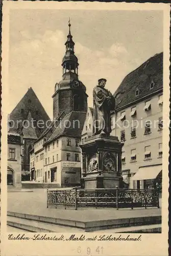 Luther Martin Denkmal Markt Eisleben Lutherstadt Kat. Persoenlichkeiten