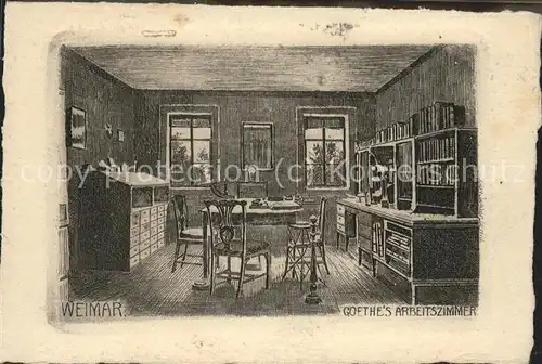 Goethe Johann Wolfgang von Weimar Arbeitszimmer  Kat. Dichter