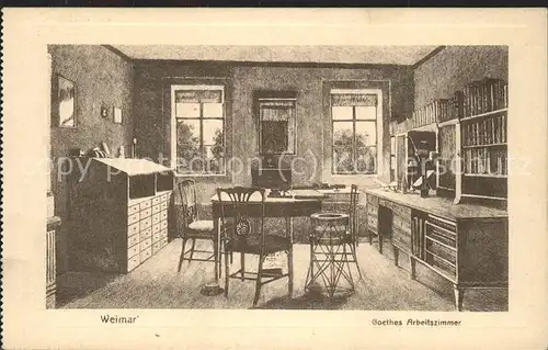 Goethe Johann Wolfgang von Arbeitszimmer Weimar Kat. Dichter