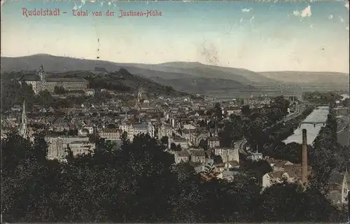 Rudolstadt Total von der Justinen Hoehe Kat. Rudolstadt