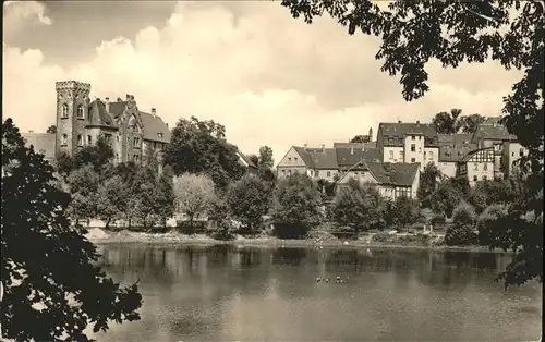 Ronneburg Thueringen Panorama am Teich Kat. Ronneburg Thueringen