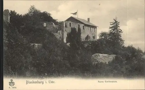 Bad Blankenburg Ruine Greifenstein Kat. Bad Blankenburg