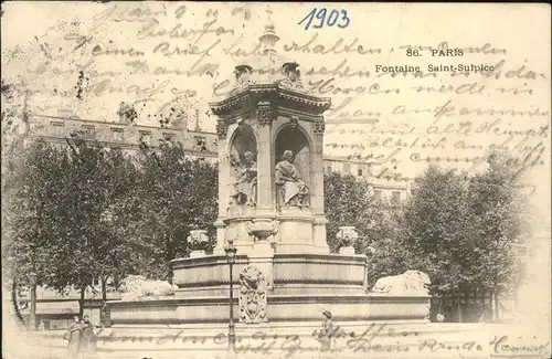 Paris Fontaine Saint Sulpice Kat. Paris