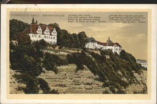 Dornburg Saale Goethe Schloss Kat. Dornburg Saale