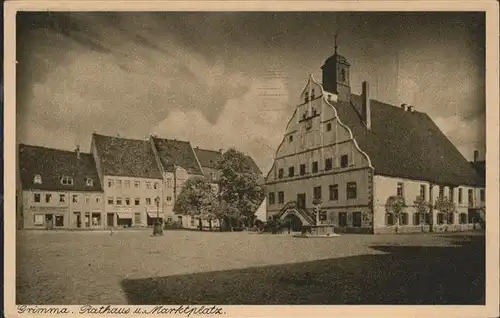 Grimma Rathaus u.Marktplatz Kat. Grimma