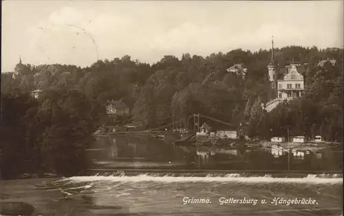 Grimma Gattersburg u.Haengebruecke Kat. Grimma