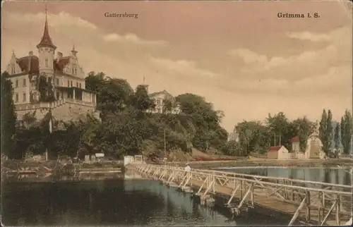 Grimma Gattersburg u.Tonnenbruecke Kat. Grimma