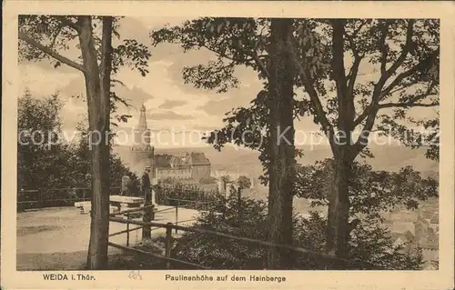 Weida Thueringen Paulinenhoehe auf dem Hainberge Kat. Weida Thueringen