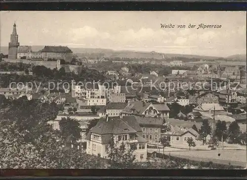 Weida Thueringen Blick von der Alpenrose Kat. Weida Thueringen