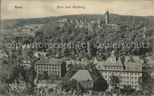 Greiz Thueringen vom Reisberg Kat. Greiz