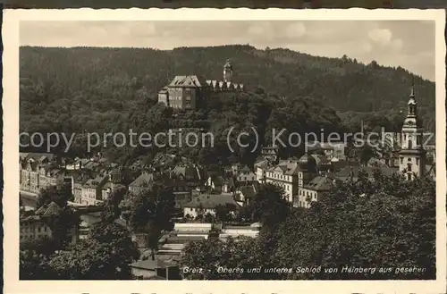 Greiz Thueringen Oberes Unteres Schloss Kat. Greiz