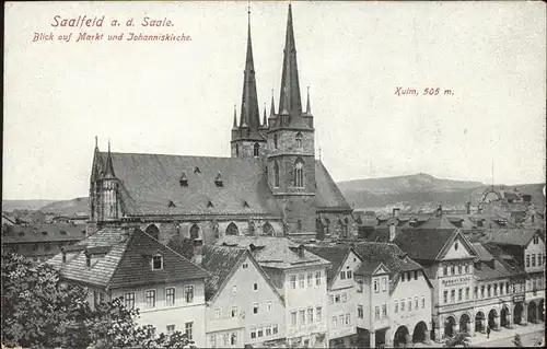 Saalfeld Saale Kulm Markt Johanniskirche Kat. Saalfeld