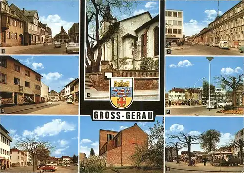 Gross Gerau Wappen Frankfurter Str. Rathaus Kirche Marktplatz Kat. Gross Gerau