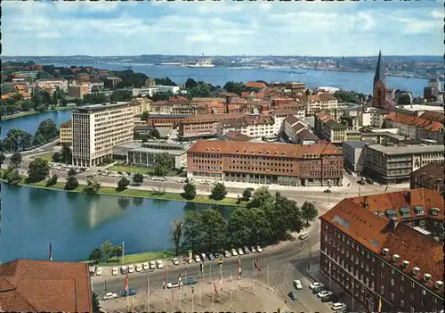 Kiel Blick auf die Stadt und Hafen Kirche Kat. Kiel