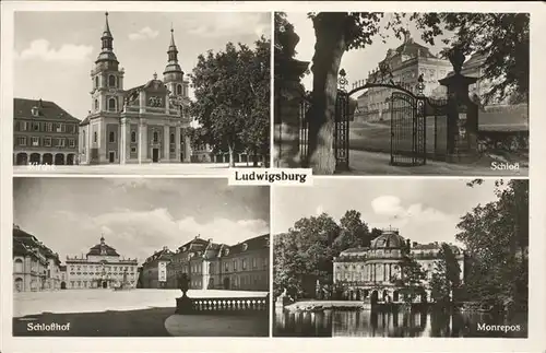 Ludwigsburg Monrepos Schloss Schlosshof Kat. Ludwigsburg