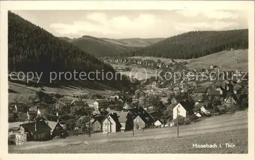 Manebach Panorama Kat. Ilmenau