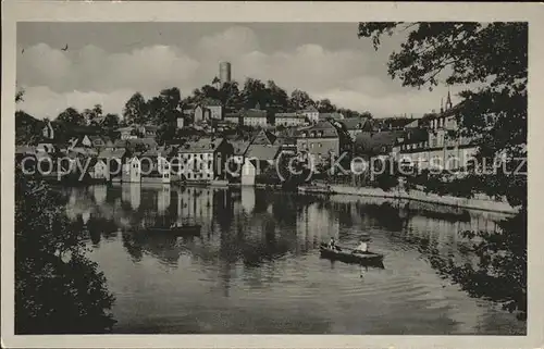 Bad Lobenstein Thueringen von der Inselbruecke Kat. Bad Lobenstein