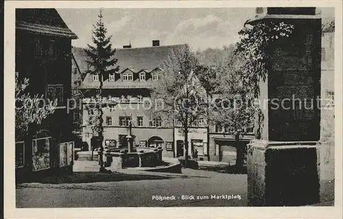 Poessneck Marktplatz Kat. Poessneck