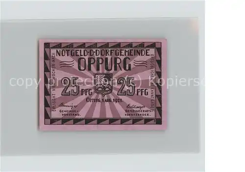 Oppurg 25 Pf. Notgeld Kat. Oppurg