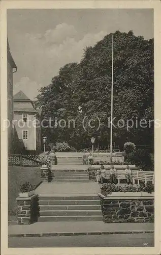 Bad Lobenstein Thueringen Gebr. Teich Terrasse Kurpark Kat. Bad Lobenstein