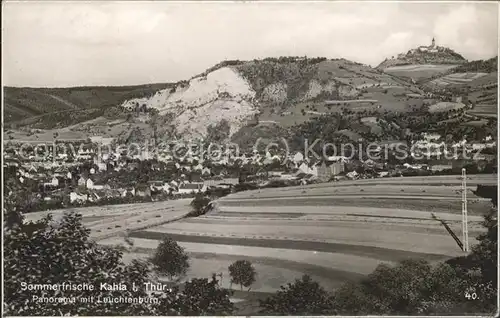 Kahla Thueringen Panorama mit Leuchtenburg Kat. Kahla Thueringen