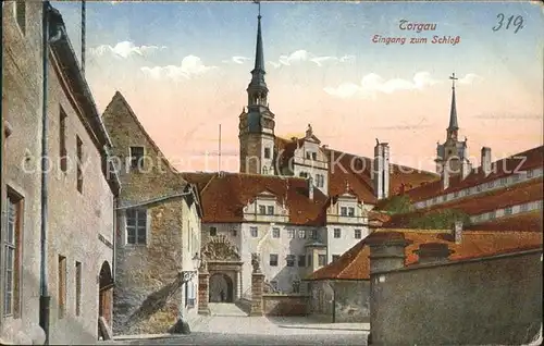 Torgau Eingang zum Schloss Hartenfels Kat. Torgau