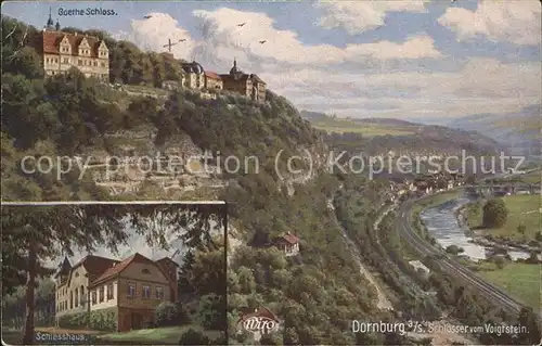 Dornburg Saale Schloesser Schiesshaus Goethe Schloss Kat. Dornburg Saale