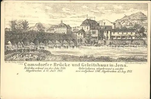 Jena Camsdorfer Bruecke Geleitshaus Kat. Jena