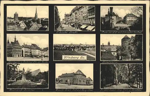 Freiberg Erbische Strasse Bismarck Denkmal Donatsturm Kat. Freiberg